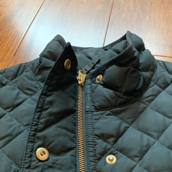 J Crew Quilted Black Field Jacket with Gold/Brass Hardware - Picture 2 of 5